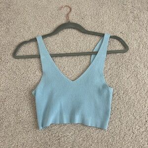 Baby blue crop top